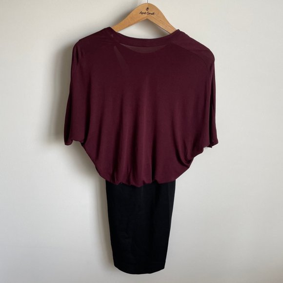 Babaton Burgundy dress Size XS - Picture 3 of 4